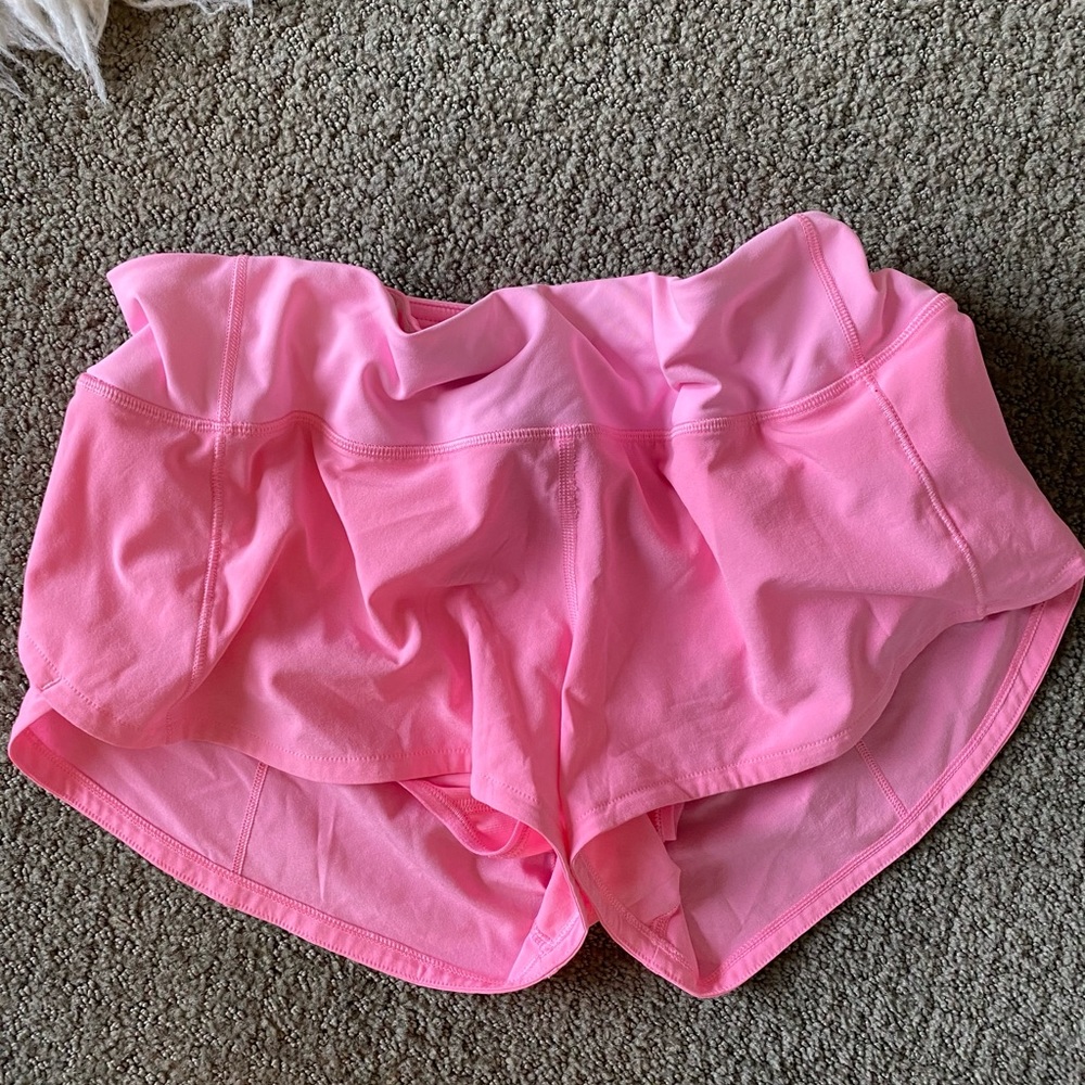 Pink lulu shorts size six